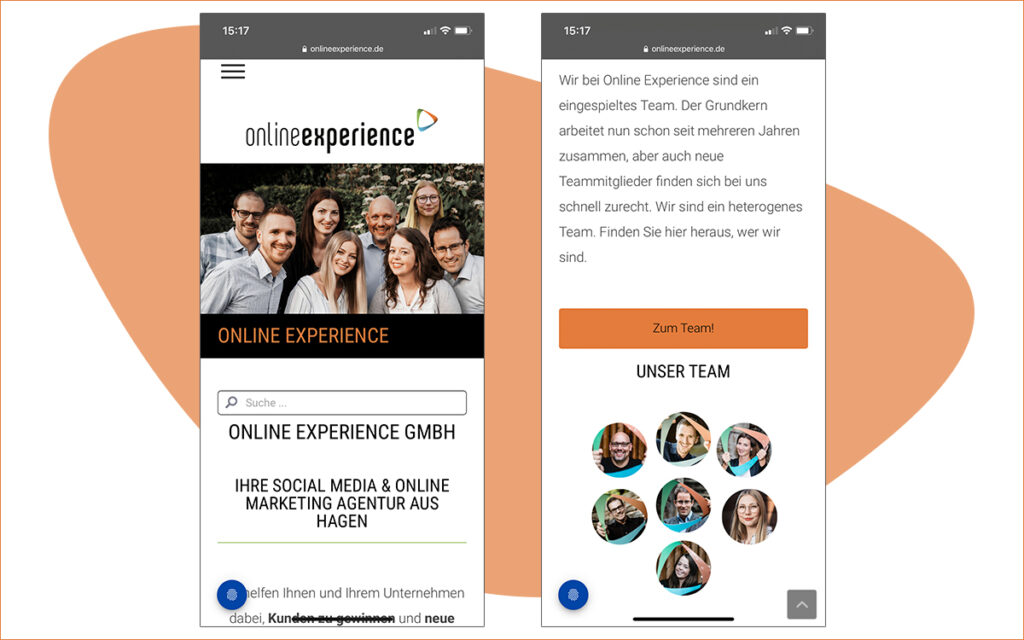 Das Team der Online Experience GmbH