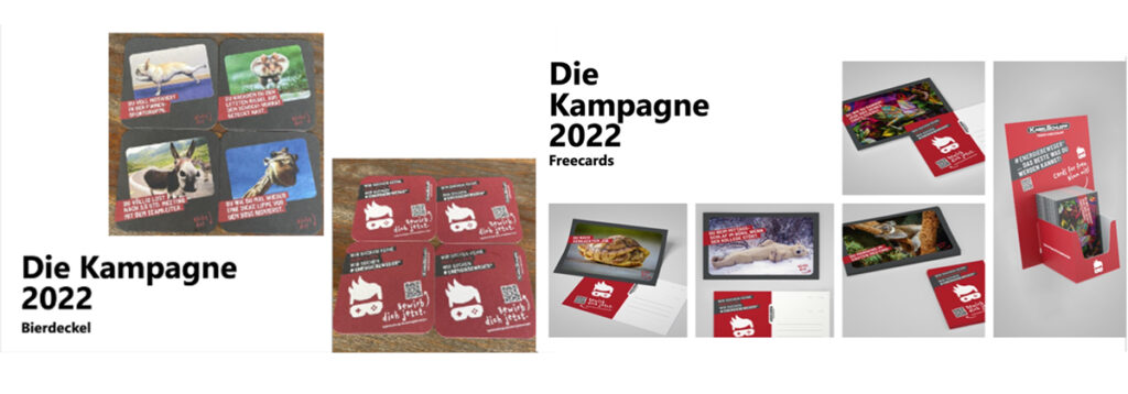 Auswahl von Kampagnenmaterialien für die Arbeitgebermarke von Tsubaki Kabelschlepp mit Memes